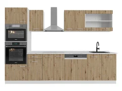 Mueble de cocina roble artesanal/blanco 300x60x81.6 r-line