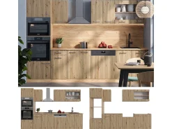Mueble de cocina roble artesanal/roble dorado 300x60x81.6 r-line