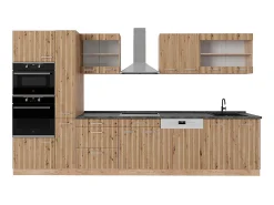 Mueble de cocina roble artesanal/roble dorado 350x60x81.6 r-line
