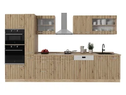 Mueble de cocina roble artesanal/roble dorado 350x60x81.6 r-line