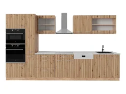 Mueble de cocina roble artesanal/roble dorado 350x60x81.6 r-line