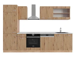 Mueble de cocina roble artesanal/roble dorado 300x60x81.6 r-line