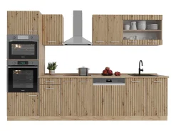 Mueble de cocina roble artesanal/roble dorado 300x46x81.6 r-line