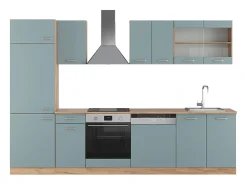 Mueble de cocina roble azul-gris-dorado 300x46x81.6 r-line