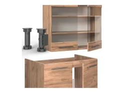 Mueble de cocina roble dorado 200x60x81.6 fame-line