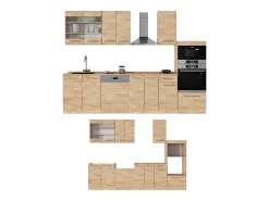 Mueble de cocina roble dorado 300x60x81.6 fame-line