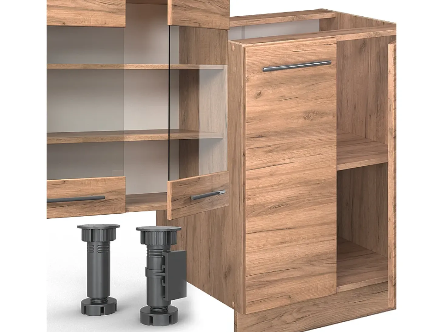 Mueble de cocina roble dorado 300x60x81.6 fame-line
