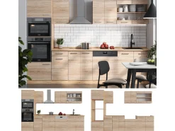 Mueble de cocina roble sonoma/goldkraft 300x46x81.6 r-line