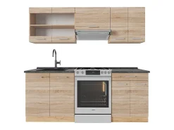 Mueble de cocina roble sonoma/goldkraft 200x60x81.6 r-line