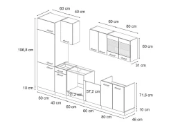 Mueble de cocina roble sonoma/goldkraft 300x46x81.6 r-line