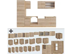 Mueble de cocina roble sonoma/goldkraft 300x46x81.6 r-line