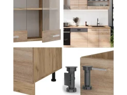 Mueble de cocina roble sonoma/goldkraft 300x60x81.6 r-line