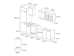 Mueble de cocina roble sonoma/goldkraft 300x60x81.6 r-line