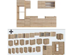 Mueble de cocina roble sonoma/goldkraft 300x60x81.6 r-line