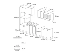 Mueble de cocina roble sonoma/goldkraft 300x60x81.6 r-line