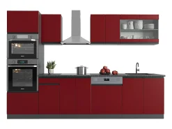 Mueble de cocina rojo/antracita 300x60x81.6 r-line