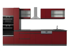 Mueble de cocina rojo/antracita 350x46x81.6 r-line