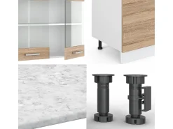 Mueble de cocina sonoma 300x46x81.6 r-line