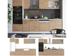 Mueble de cocina sonoma/blanco 300x60x81.6 r-line