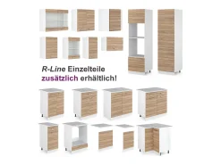 Mueble de cocina sonoma/blanco 240x60x81.6 raul