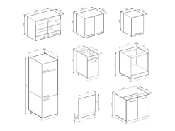 Mueble de cocina sonoma/blanco 300x60x81.6 r-line
