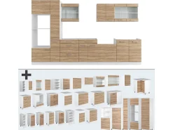 Mueble de cocina sonoma/blanco 350x60x81.6 r-line