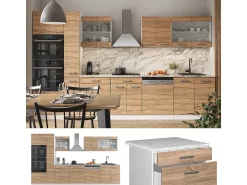 Mueble de cocina sonoma/blanco 350x60x81.6 r-line