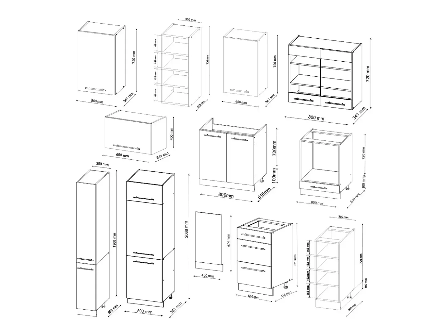 Mueble de cocina verde-dorado casa de campo/blanco 355x46x81.6 fame-line