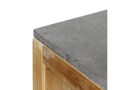 Mueble de Esquina Rústico de Madera Reciclada con Puerta y Estante para Cocina - Estilo Industrial