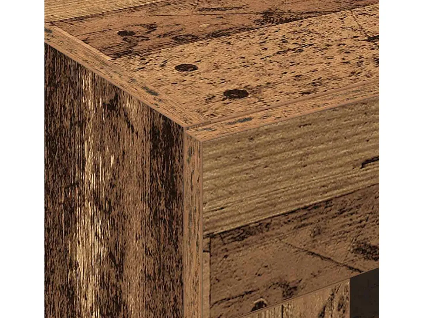 Mueble de pared de 2 piezas, madera antigua, 69,5 x 34 x 90 cm