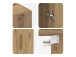 Mueble de pared marrón 69,5 x 34 x 90 cm Madera de ingeniería