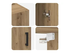 Mueble de pared marrón 69,5 x 34 x 90 cm Madera de ingeniería