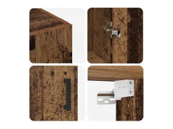 Mueble de pared marrón 69,5 x 34 x 90 cm Madera de ingeniería