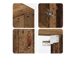 Mueble de pared marrón 69,5 x 34 x 90 cm Madera de ingeniería