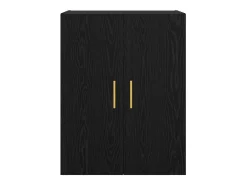 Mueble de pared negro 69,5 x 34 x 90 cm Madera de ingeniería