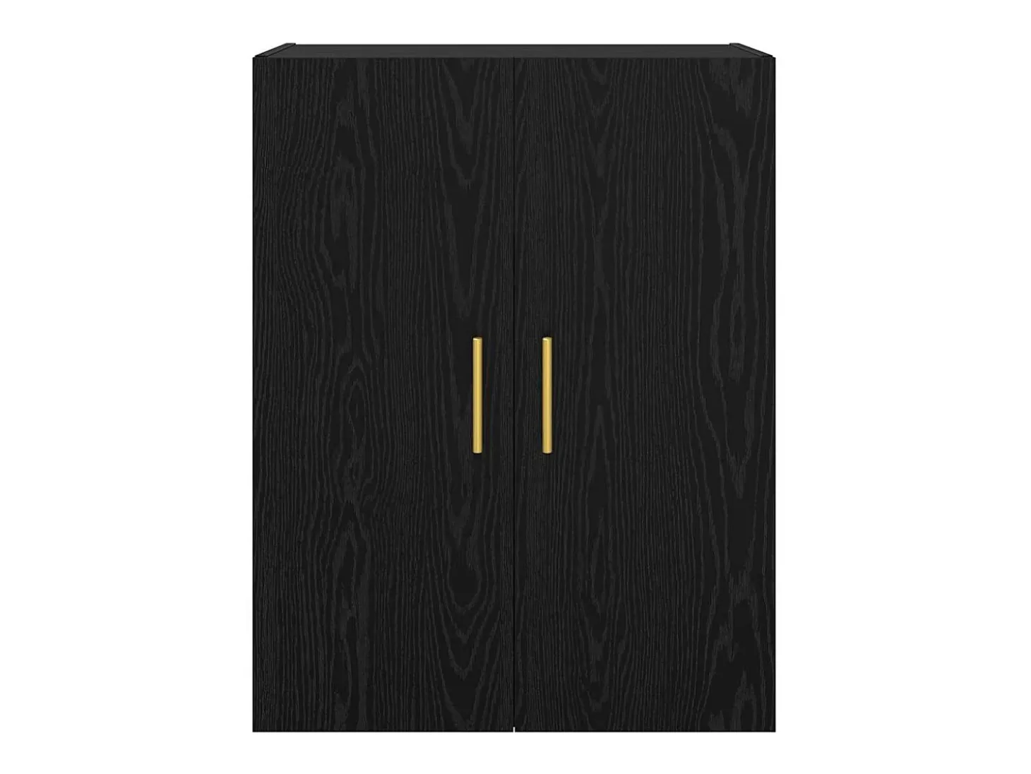 Mueble de pared negro 69,5 x 34 x 90 cm Madera de ingeniería