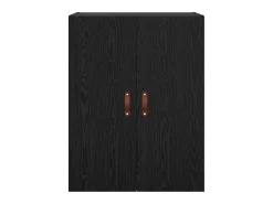 Mueble de pared negro 69,5 x 34 x 90 cm Madera de ingeniería