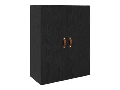Mueble de pared negro 69,5 x 34 x 90 cm Madera de ingeniería