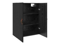 Mueble de pared negro 69,5 x 34 x 90 cm Madera de ingeniería