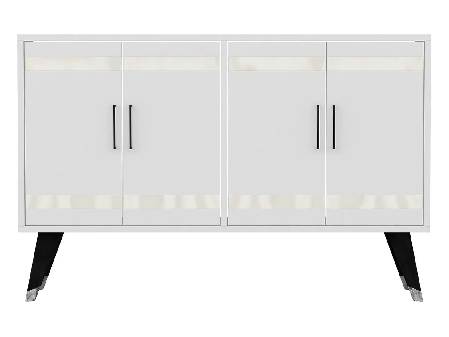 Mueble de TV – 120 cm x 30 cm x 80 cm – Blanco – Aglomerado