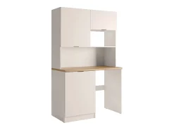 Mueble multifunción para cocina y lavadero - Con encimera 120 cm - Beige y natural - CARMEO