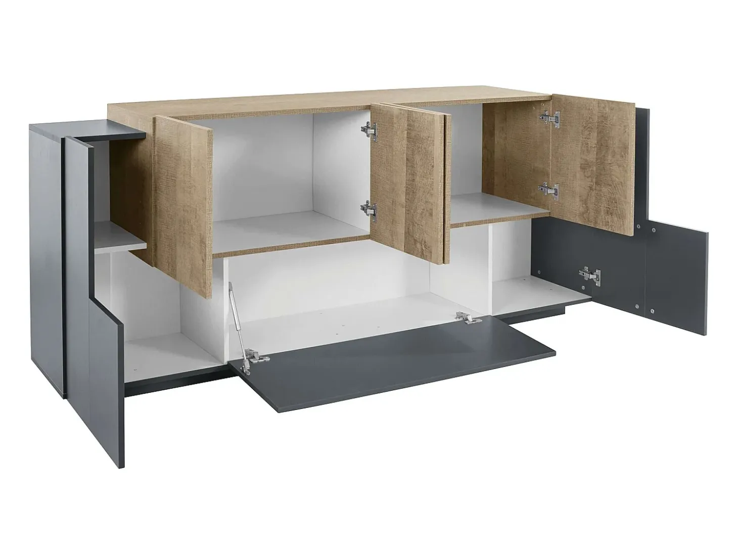 Mueble NEW CORO L 220 x H 86 x P 45 cm gris