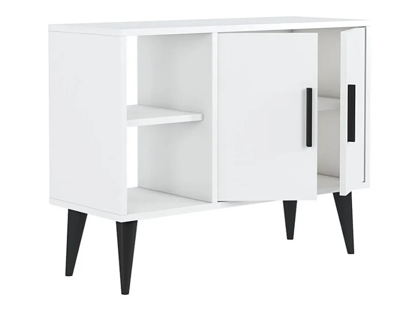 Mueble zapatero blanco moderno para recibidor y salón 90x35x70cm Arizona - Blanco