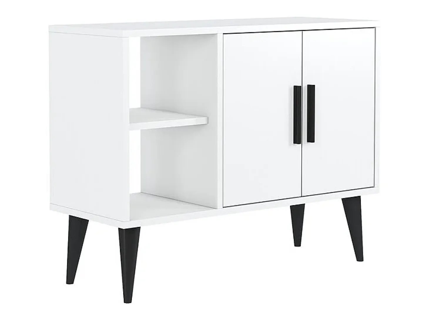 Mueble zapatero blanco moderno para recibidor y salón 90x35x70cm Arizona - Blanco