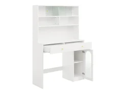 Muebles de cocina - incluye un plan de trabajo - con 2 cajones - estantes ajustables y espacio de almacenamiento abierto - blanco