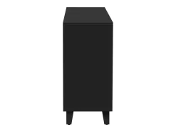 Muebles de cocina negros con 4 puertas, aparador con espejo, divisores extraíbles, aparador de cocina