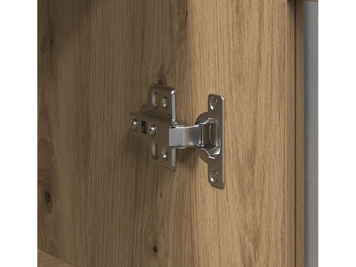 Muebles de pared de 2 piezas en roble artesano 69,5 x 34 x 90 cm en madera técnica.
