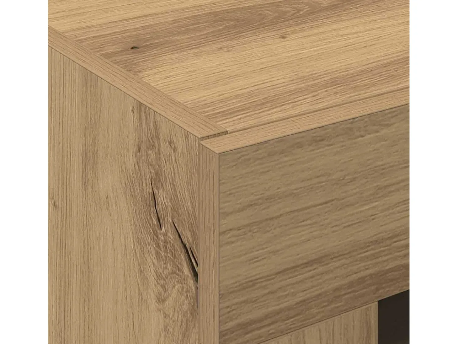 Muebles de pared de 2 piezas en roble artesano 69,5 x 34 x 90 cm en madera técnica.