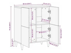 Muebles y estantes de almacenamiento de medios marrones