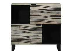Muebles y estantes para almacenamiento de medios en blanco y negro